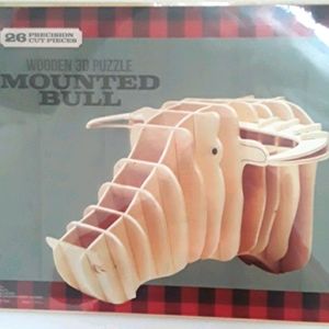 Mounted Bull Wood 3D Puzzle